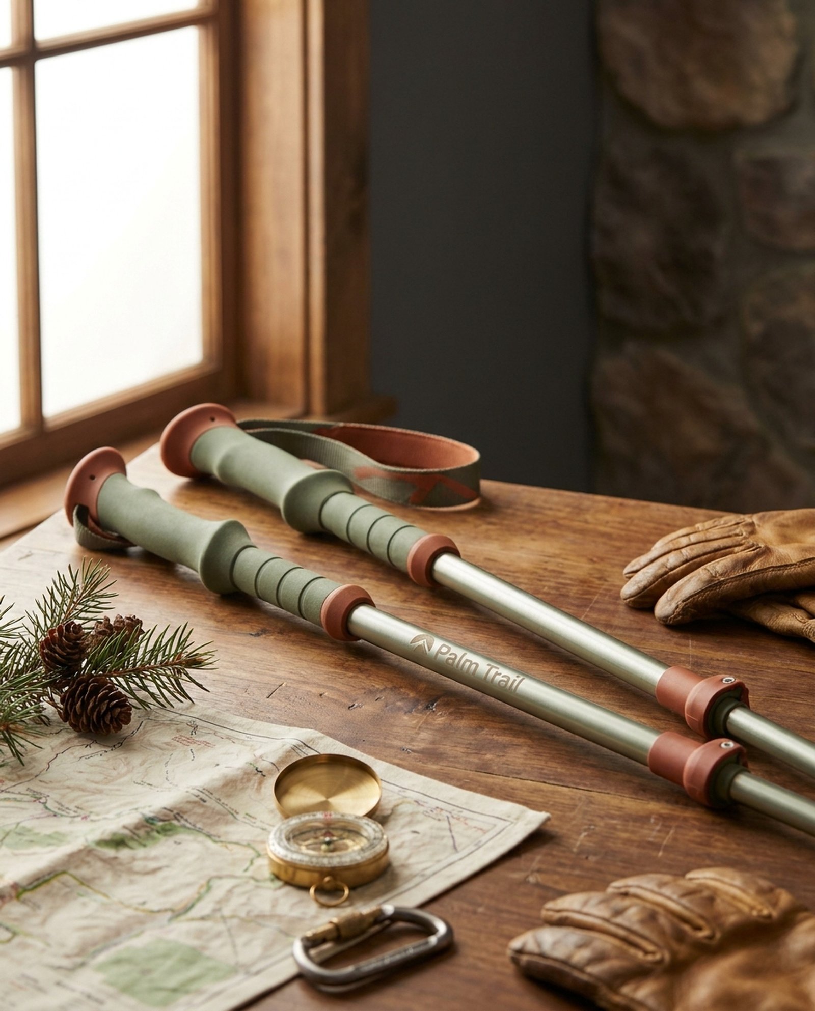 Carbon Fiber Trekking Poles — Pair