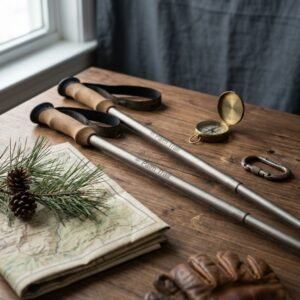 Titanium Alloy Trekking Poles — Pair